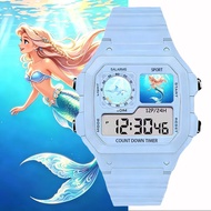 Luminous Girl Watch Mermaid Princess Watch Fairy Tale Princess Watch 5-12 Years Old Children Waterpr
