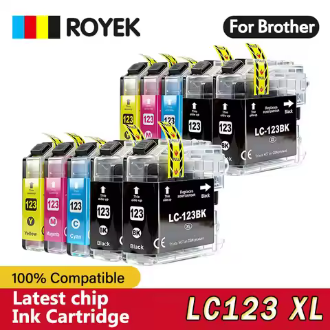 LC 123 XL LC121 LC123 Ink Cartridge For Brother LC123XL Compatible Inkjet MFC-J470DW MFC-J650DW DCP-
