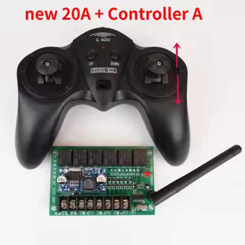 2.4G Transmitter 6CH Remote Controller DC 6V-15V Large Power Receiver Radio System for DIY RC Boat C