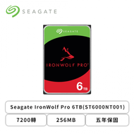 【那嘶狼PRO】Seagate IronWolf Pro 6TB(ST6000NT001) 7200轉/256MB/五年保固/三年資料救援