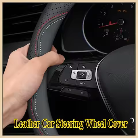 Leather Car Steering Wheel Cover For Audi A3 8Y 8L 8V 8P A4 B6 B7 B8 B9 A5 A6 C5 C6 C7 A7 Q3 Q5 Car 