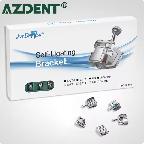 20Pcs/Pack AZDENT Dental Orthodontic Metal Brackets Brace Ortho Self Ligating ROTH/MBT 0.022 3-4-5 H
