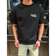 Mo * ier logo logo Print Casual Short Sleeve Men Women Loose Round Neck T-Shirt