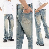 Denimitup H1 Baggy Jeans Cream Blue