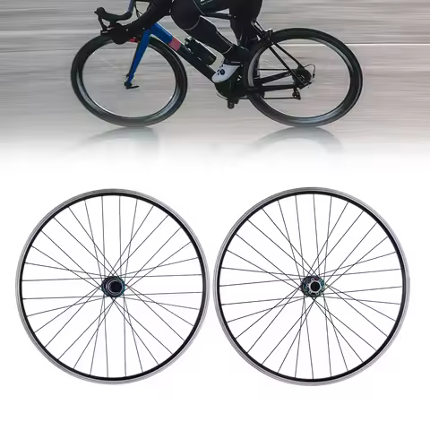 27.5 In Mountain Bike Wheelset Front and Rear - Aluminum Alloy Disc Brake Compatible Black MTB Wheel