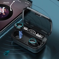 Tai nghe không dây M30 bluetooth 2500maH GrownTech nhét tai đèn Led đẹp mắt hộp sạc có màn hình