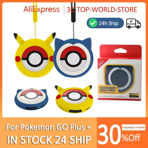 Silicone Case Cover For Pokemon Go Plus + Kawaii Pika Case Transparent Crystal Protective Case With 