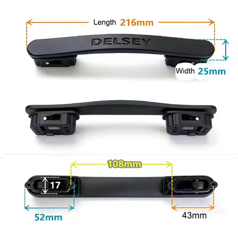 Durable Delsey luggage handle replacement with screws carry grip for travel suitcase trolley case bo