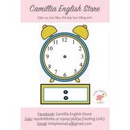 (HOT TEACHING TOOL) Time teaching clock (1 clock + 1 time card)