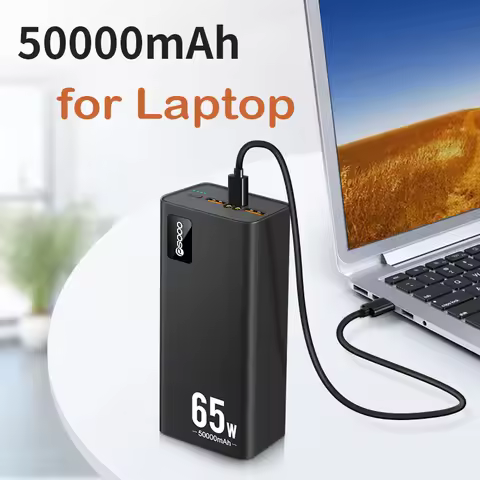 50000mAh Power Bank 65W Fast Charging Powerbank Type C PD External Battery Charger For Laptop Notebo