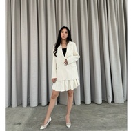 Hanny] Aeri Blazer Set/Korean White Blazer And Skirt Set Women's formal Dress