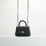 Chanel Mini coco handle黑金牛
