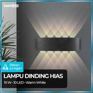 TaffLED Indoor Plastic Body Decorative Wall Lamp 10W 10 LED Warm White - 10T