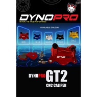 DYNOPRO CNC CALIPER GT2 2POT NEW CALIPER BY DYNOPRO READY STOCK 5 COLOUR