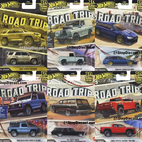New Hot Wheels Premium Car Culture Road Trip Toyota 4Runner Benz Chevy Subaru Land Rover Car Collect