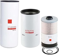 LF14000NN FF5776 FS19728 Oil Change Filter Kit Fuel Filter Compatible with Cummins ISX15 Engines