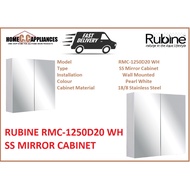 RUBINE RMC-1250D20 BK/WH SS Mirror Cabinet