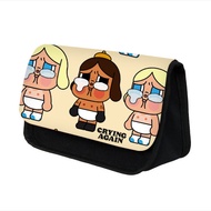 kotak pensil pencil box pensil case New Crybaby Cartoon Pencil Case Student Triangle Double-Layer St