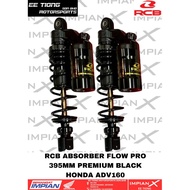 RCB ABSORBER FLOW PRO 395MM ( PREMIUM BLACK ) FOR HONDA ADV160 OFFER PROMOSI CLEAR STOCK