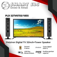 Polytron Digital LED TV 32inch + Tower Speaker Bandar Lampung
