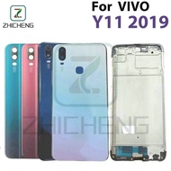 For VIVO Y11 2019 1906 Battery Back cover Housing middle frame + Button +  Lens Frame Camera + LCD F
