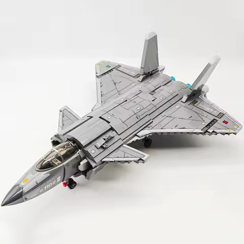 SEMBO Military Vertical Takeoff And Landing Aircraft Building Block Plane Model Bricks WW2 Soldier T