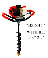 HARZ HZ-6020 63CC 3.1HP PETROL GASOLINE ENGINE EARTH AUGER GROUND DRILLING MACHINE Soil drilling ma