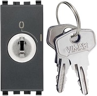VIMAR EIKON Series Open - Push Button 2-Pin NO 16A + Llave-000 Grey