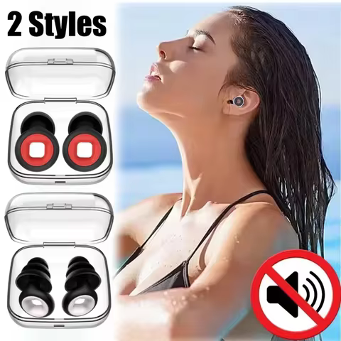 NEW Silicone Earplug Sleep Noise Ear Plug Canceling Noise Reduction Soundproof Anti Soft Slow Reboun