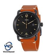 Fossil FS5276 Commuter Light Brown Leather Strap Black Dial Men's Watch