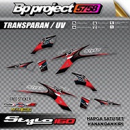 HONDA STYLO 160 NEW TRANSPARENT MOTORCYCLE STRIPING - MOTORCYCLE STICKERS STYLO TRANSPARENT MATERIAL