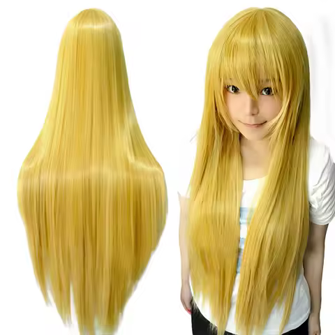 Synthetic Hair Yellow Long Cosplay Wigs Straight Minako Aino Wig Anime Hair Pieces Historia Reiss Co