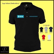 Microfiber Dry Fit Quick dry Jersi Jersey Polo T Shirt Logo Sulam Embroidery BSN Bank Management FFP