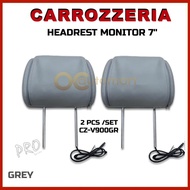 Carrozzeria CZ-V900 7 inch LED Headrest Monitor LCD Colour With Universal Mounting Pillow 2 pcs (Bla