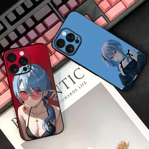 Singer H-Hoshimachi Suisei Phone Case for iPhone17ProMax iPhone16 15Pro Satin Glossy Colorful Great 