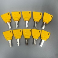 Yellow Car Heavy Equipment Ignition Key for Jcb Bomag Manitou Tractor Excavator Start Switch Door Lo