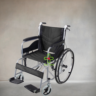รถเข็นผู้ป่วย Wheelchair วีลแชร์ พับได้ น้ำหนักเบา ล้อ 24 นิ้ว มีเบรค หน้า,หลัง 4 จุด สีดำ รุ่น SYIV100-GSR02