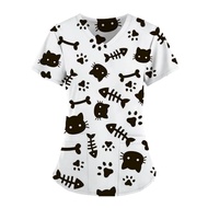 Hospital Nursing Scrub Top animal Printed Uniform High-quality Doctor Surgical Gown Hospital Accesso