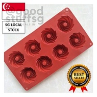 [SG FREE 🚚] 8-hole Red Silicone Cake Mold Heart-shaped Candy Mold Home Baking DIY Tool Easy To Clean and Easy To Use