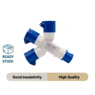 3 Way 16A AMP Plug 3 Pin 240V Waterproof Industrial Core Socket / Multiple Outlet Socket / Soket Ter