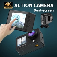 4K Action Camera Dual Screen EIS Anti Shake Sports Outdoor Waterproof Bike Motorcycle Helmet Protable Camera Car DVR Dash Cam