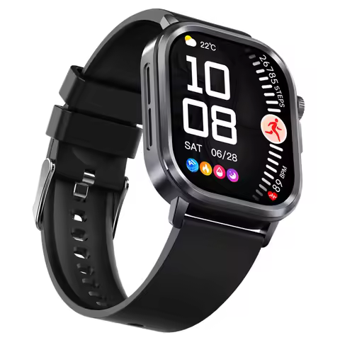 Smart Watch AMOLED Screen ET573 ECG Health Monitoring Men Outdoor Sports Fitness Flashlight BT Calli
