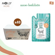 MOLLY✨ Pramy Sterilized Goat Milk With Colostrum นมแพะ สเตอริไลส์ (12-48 ซอง/ลัง) เสริมนมน้ำเหลือง เ