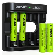 XTAR AAA Battery 1.5V AAA Lithium Rechargeable Battery with Free LC4 Charger 1200mWh1.5V Battery wit