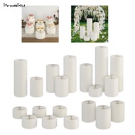 [Prasku] 5 Pieces Display Pedestal Stand Cylinder Pedestal Stand Display Plinth Pillar Foldable Cake