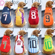 LAKAMIER Dog Vest, Medium Stripe Dog Sport Jersey, Spring Large Breathable 4XL/5XL/6XL Basketball Clothing Apparel