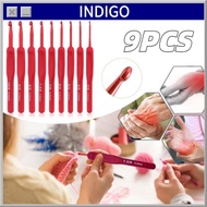 Contents of 9 Crochet Crochet Hooks 1 Set Silicone Handle Aluminum Crochet Hooks Set Premium Crochet