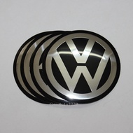 4PCS Car Wheel Center Hub Cap Sticker 90MM(3.54") VW Wheel Center Cap Sticker Emblem Badge
