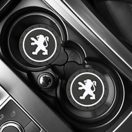 2pcs Car Water Cup Slot Non-Slip Mat for Peugeot 5008 4008 308 208 207 407 208GTi 406 307 206 Interi