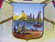 1907年英屬香港殖民徽章, 駐港海軍及總督旗幟紀念卡(戰前時期, 英國出品,少見)